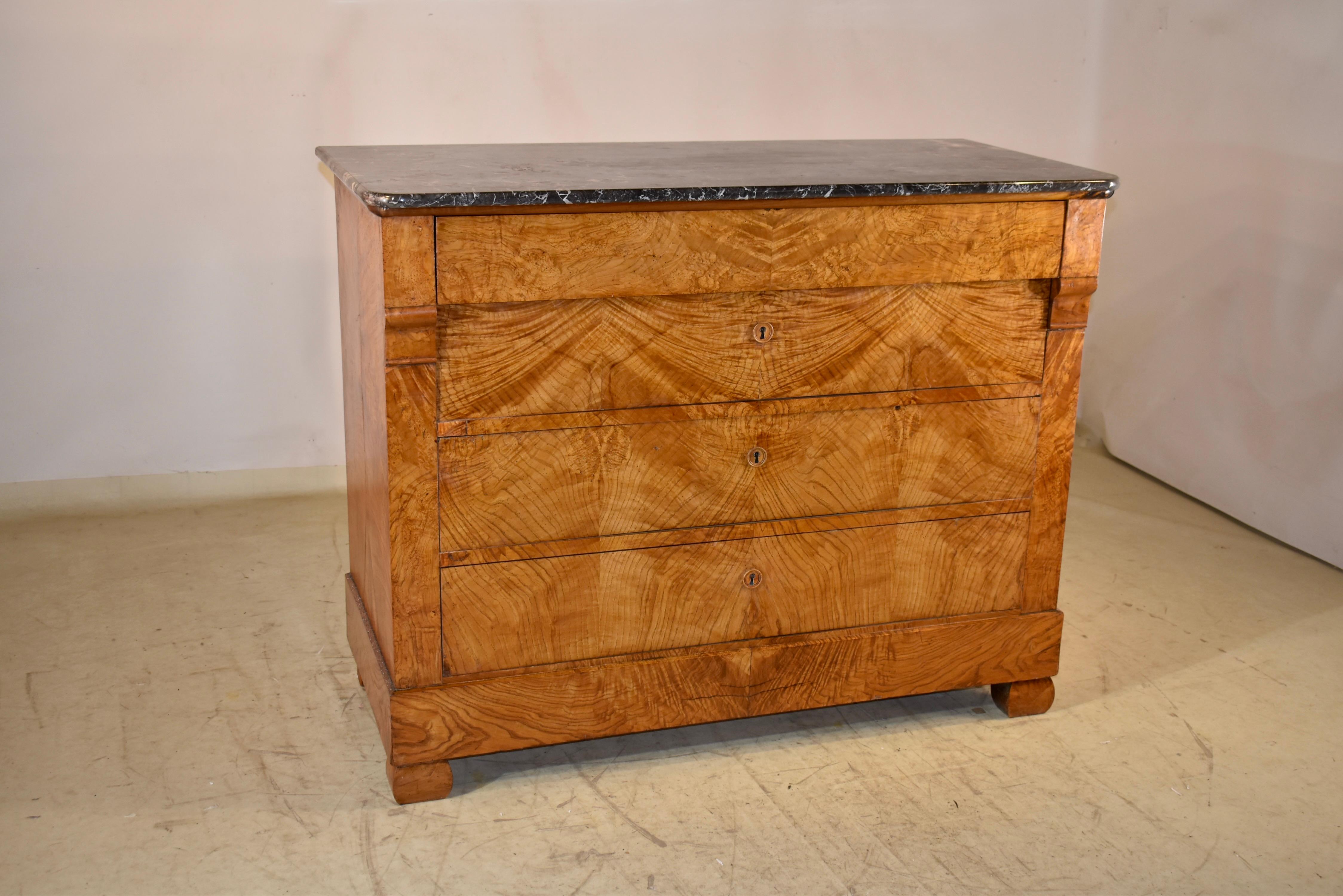 19th Century Burl Ash Commode from France For Sale 6