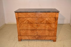 19th Century Burl Ash Commode from France