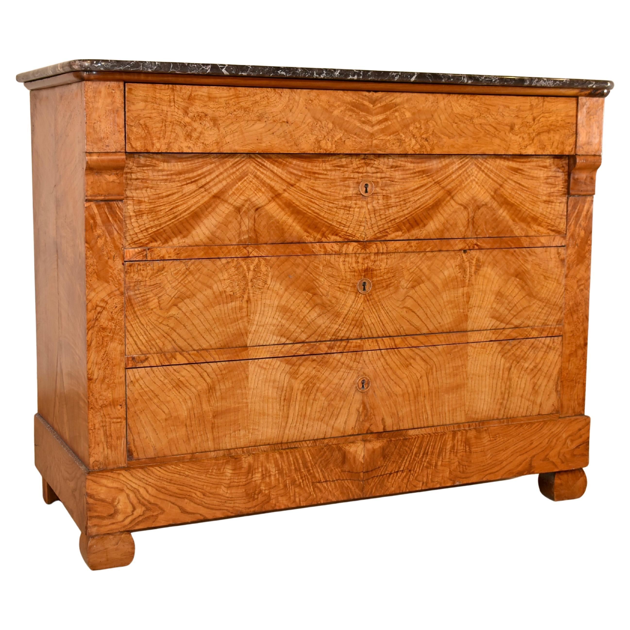 19th Century Burl Ash Commode from France