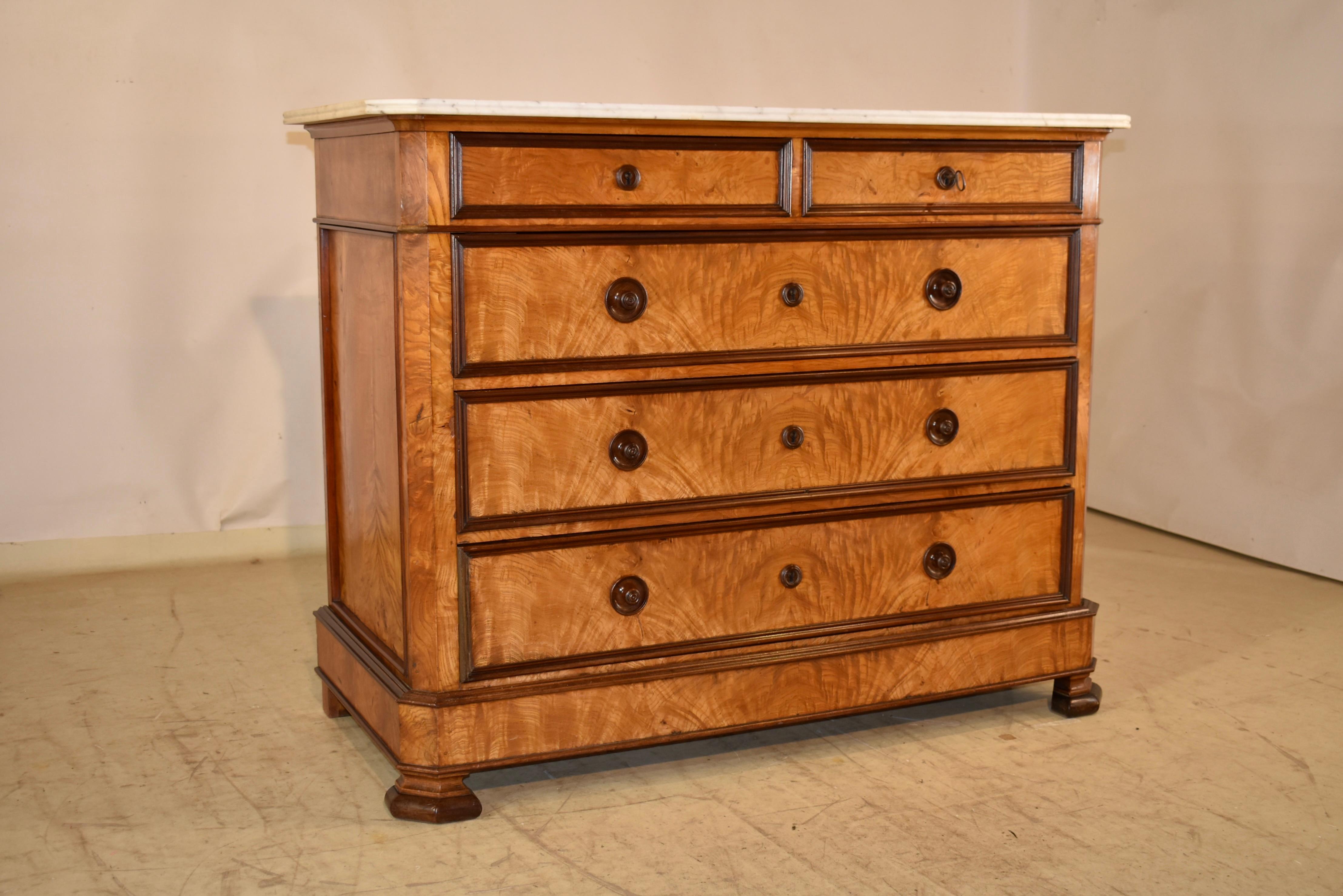 French 19th Century Burl Birch Commode For Sale