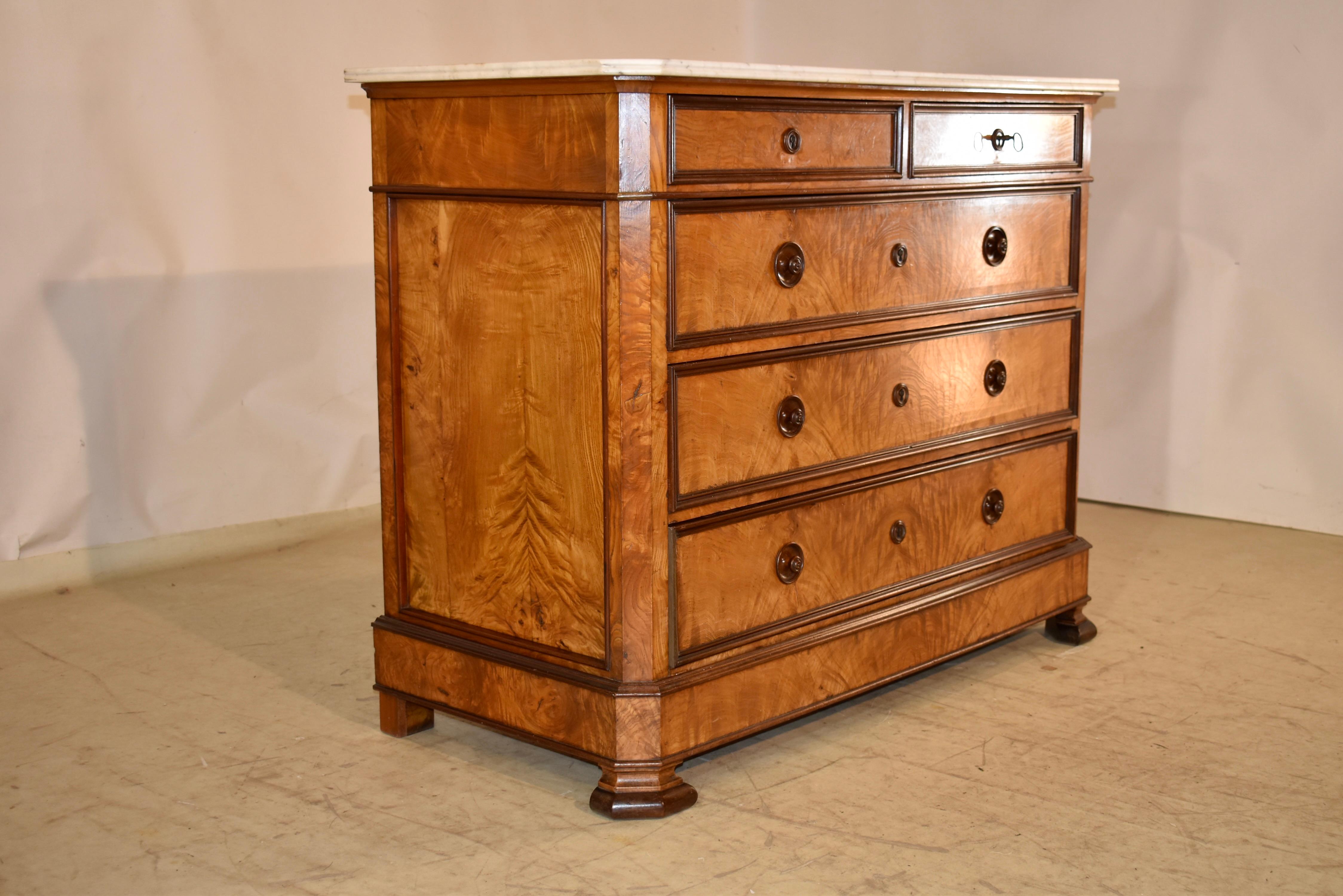 19th Century Burl Birch Commode In Good Condition For Sale In High Point, NC