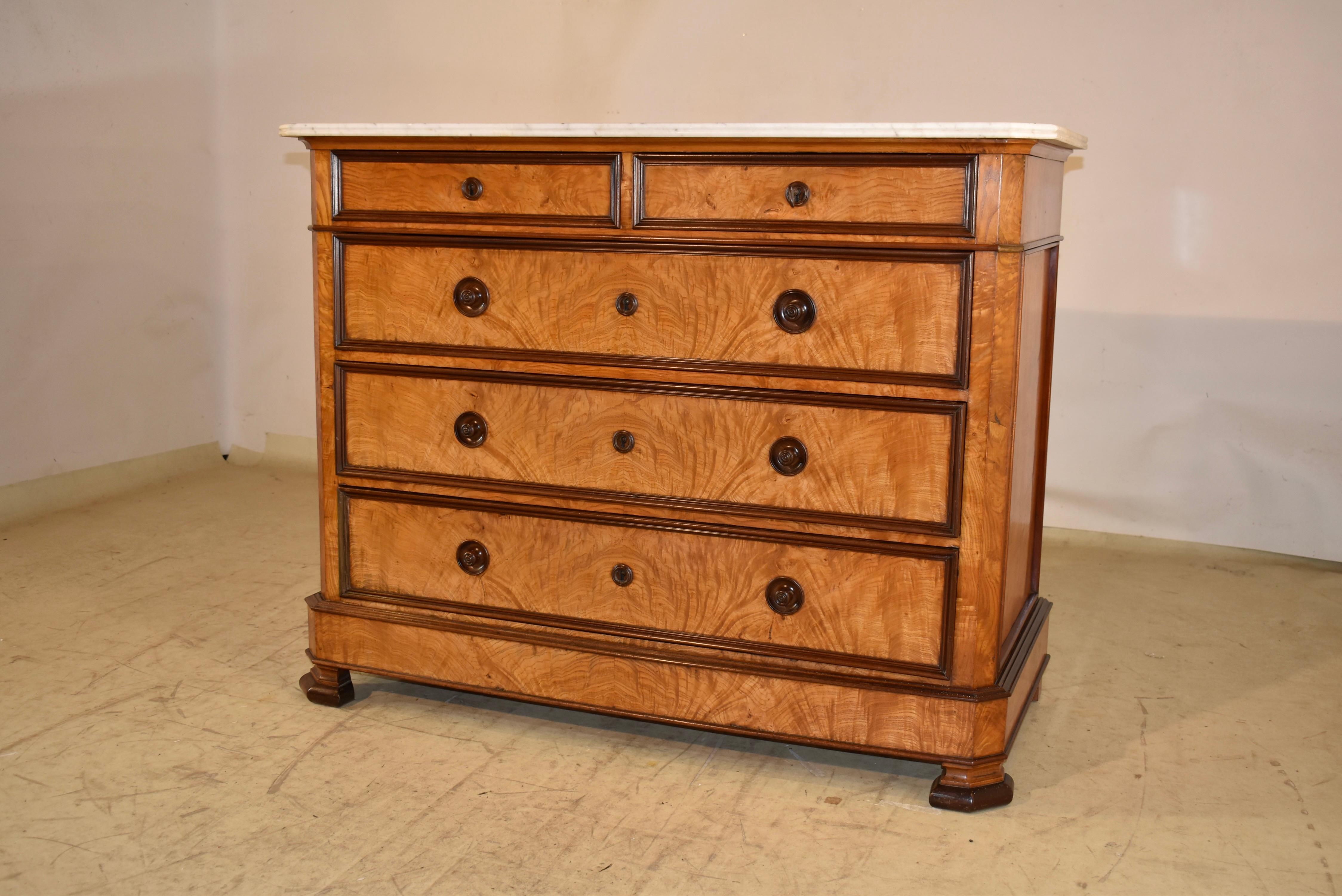 19th Century Burl Birch Commode For Sale 2