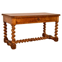 19th Century Burl Elm Coffee Table from France