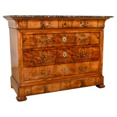 19th Century Burl Walnut Commode from France