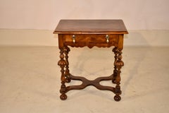 19th Century Burl Walnut Side Table