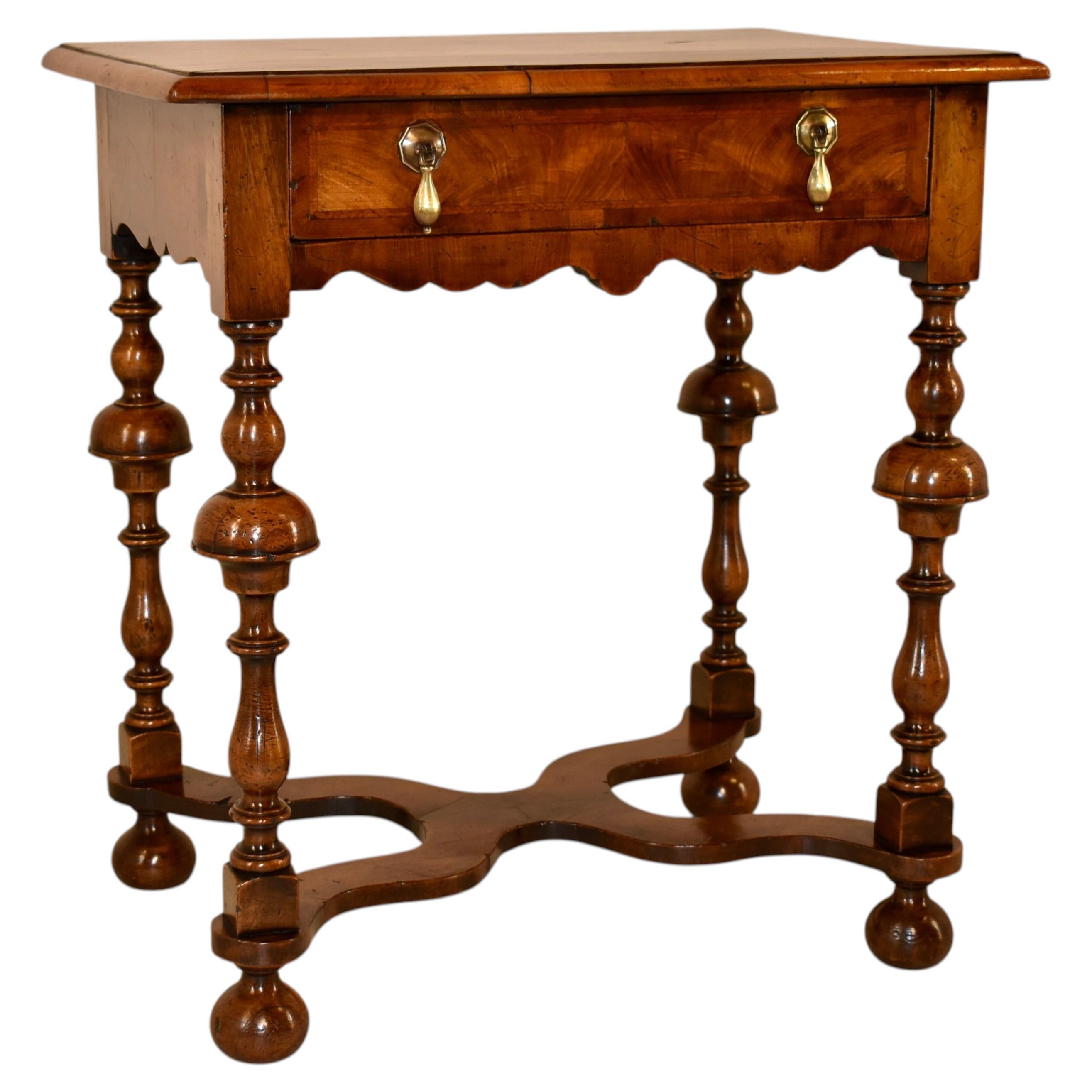 19th Century Burl Walnut Side Table