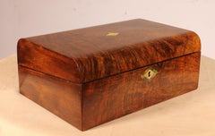 19th Century Burl Walnut Writing Slope