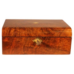 19th Century Burl Walnut Writing Slope