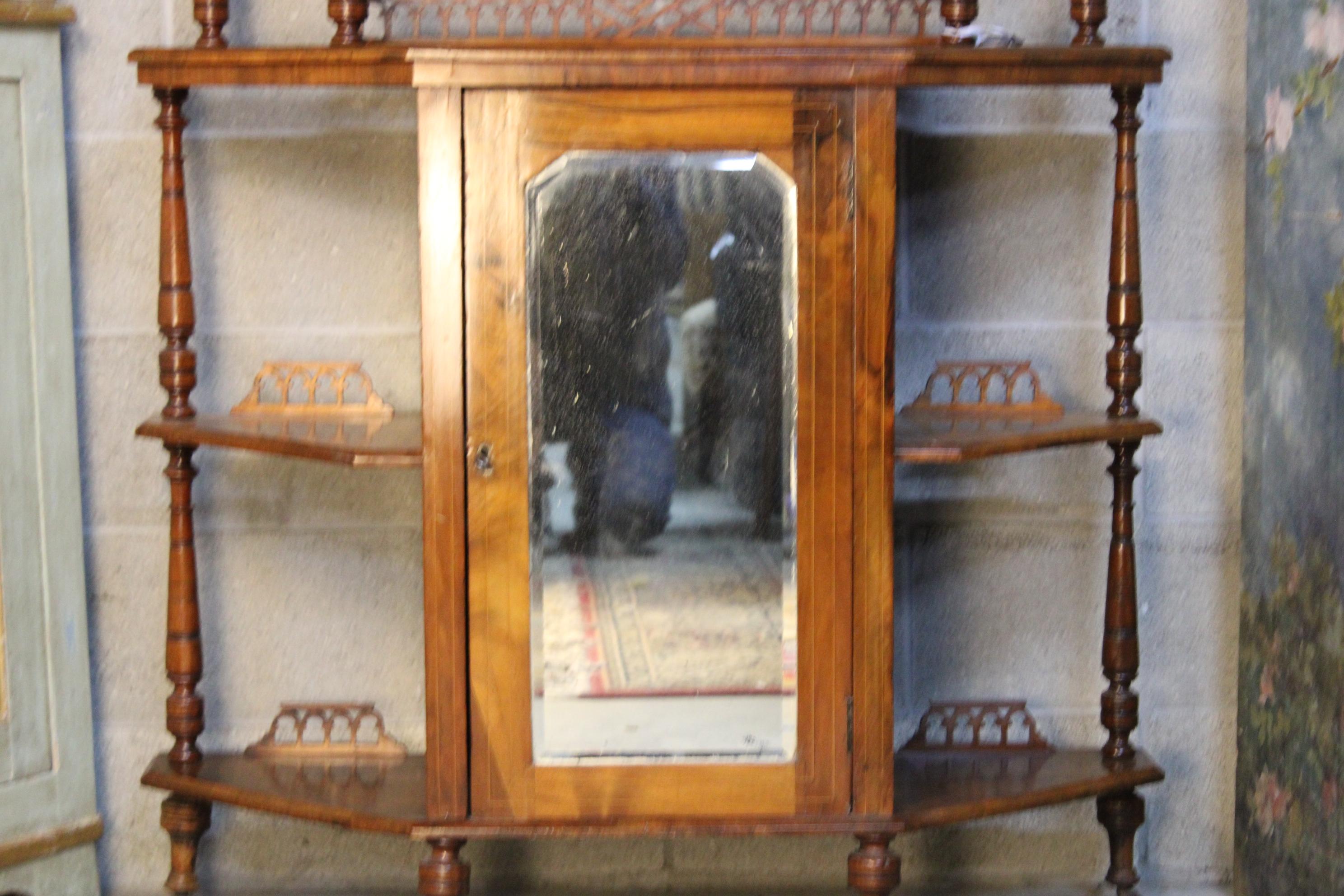 19th Century Mahogany Marquetry Vitrine circa 1860 England 3