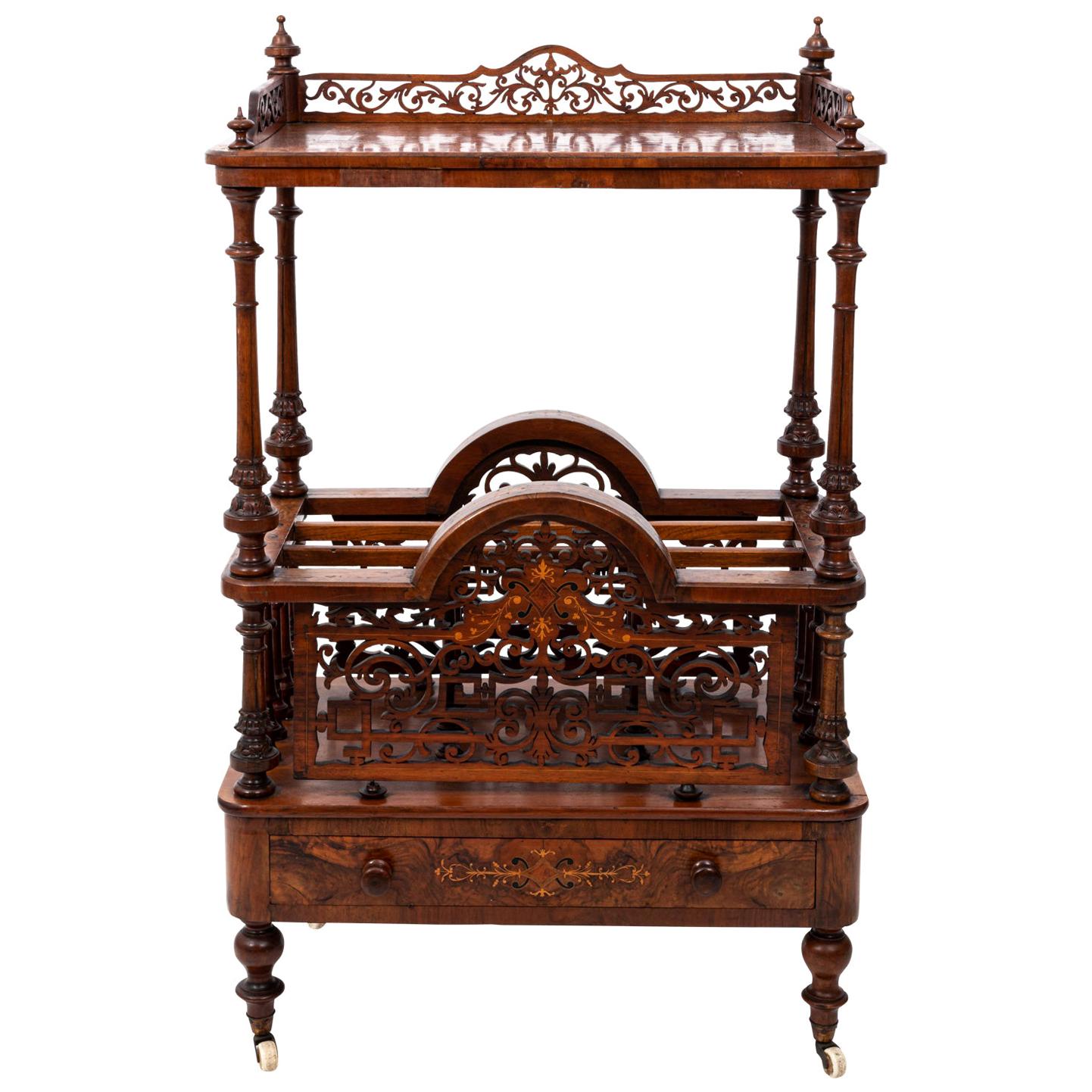 19th Century Burl Wood Walnut Book Stand For Sale at 1stDibs