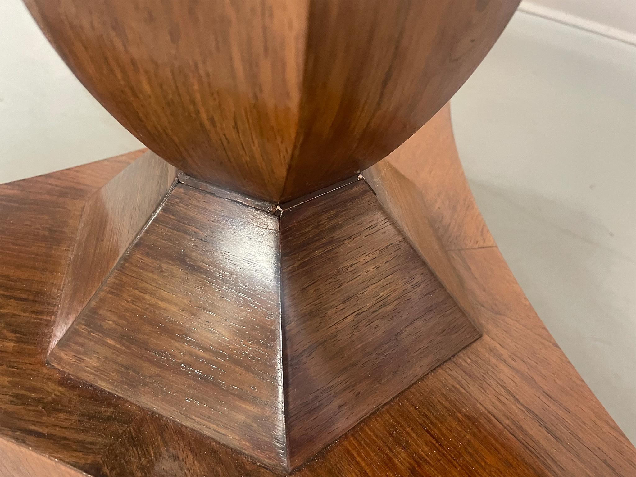 19th Century Burled Walnut Pedestal Table 7