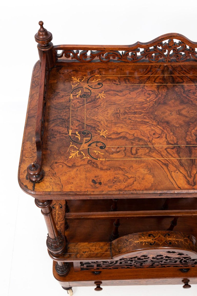 19th Century Burl Wood Walnut Book Stand For Sale at 1stDibs
