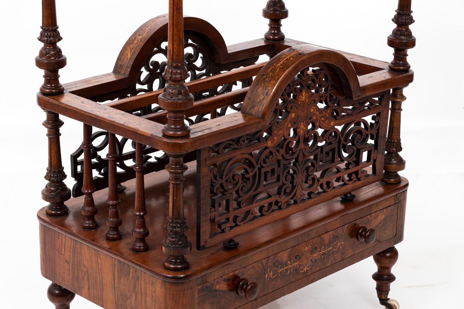 19th Century Burl Wood Walnut Book Stand at 1stDibs