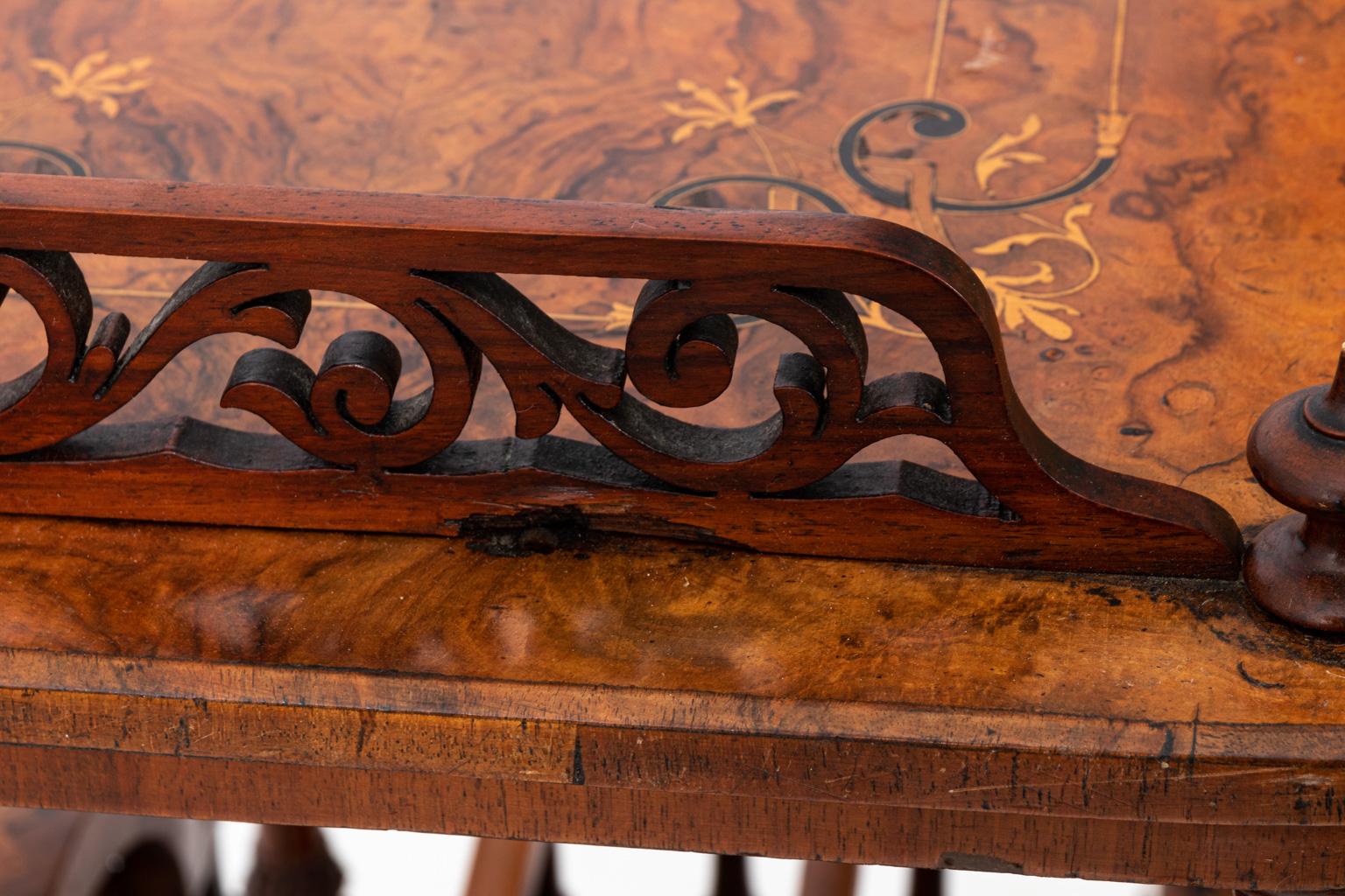 19th Century Burl Wood Walnut Book Stand at 1stDibs
