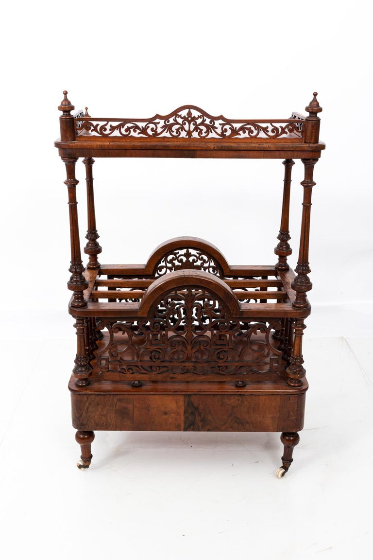 19th Century Burl Wood Walnut Book Stand For Sale at 1stDibs