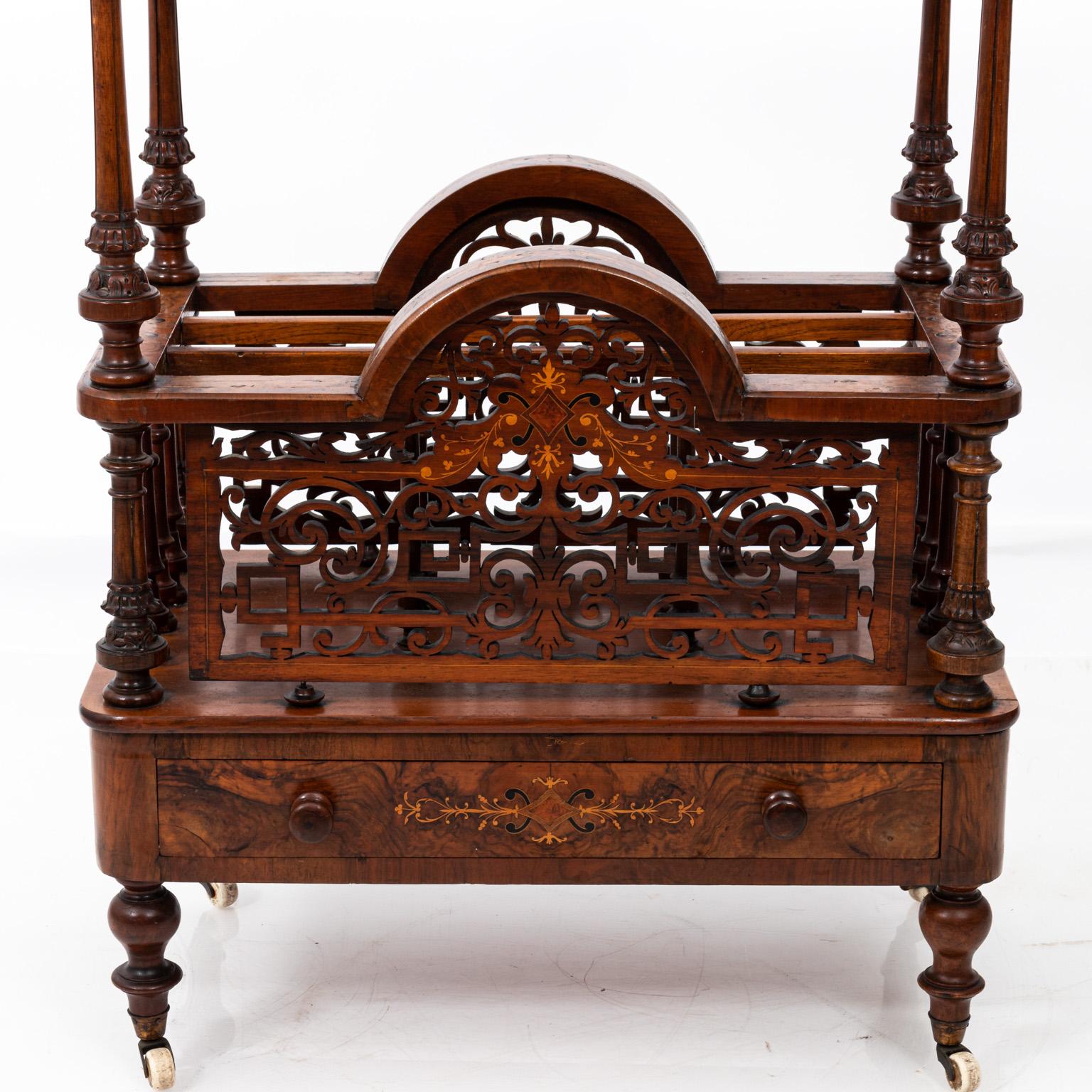 19th Century Burl Wood Walnut Book Stand at 1stDibs