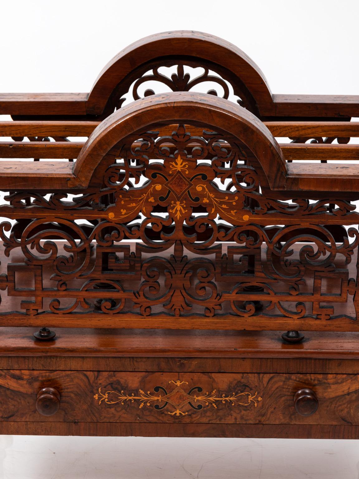 19th Century Burl Wood Walnut Book Stand at 1stDibs