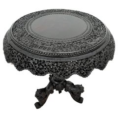 19th Century Burmese Anglo-Indian Carved Side Table