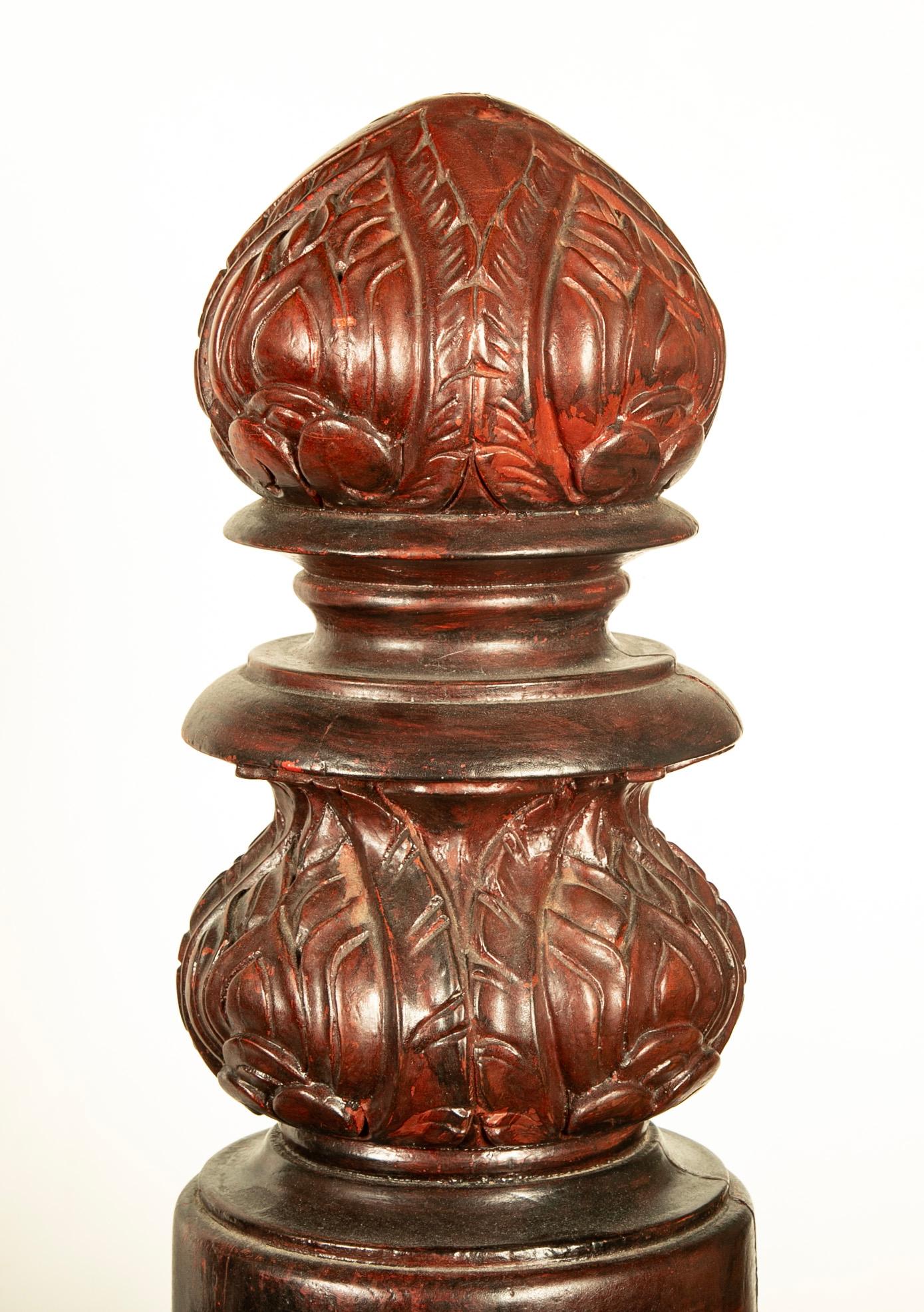 19th Century Burmese Bronze Temple Bell with Hardwood Stand, Large Scale For Sale 5