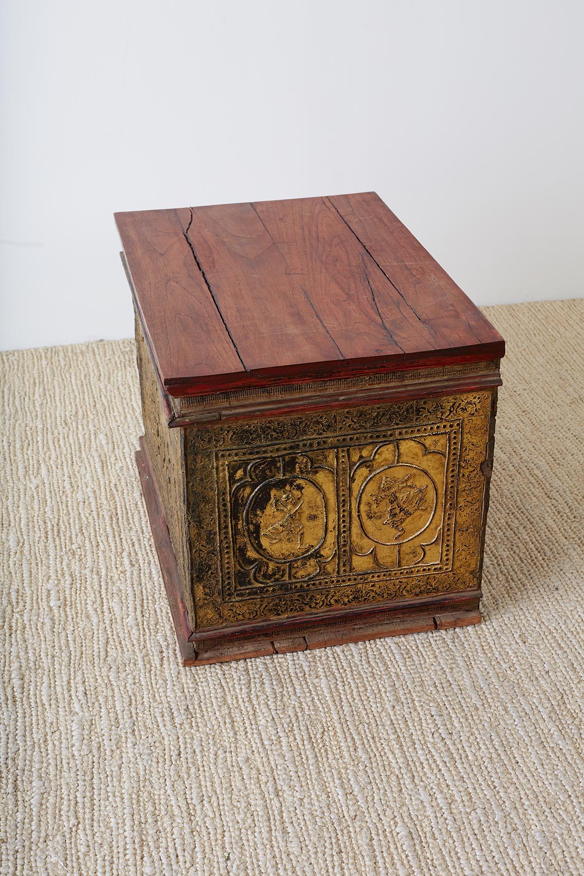 19th Century Burmese Gilded Chest or Trunk Table 3