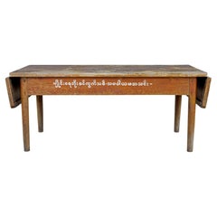 19th century Burmese hand painted teak village table