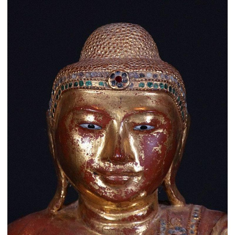 19th Century Burmese Mandalay Buddha Statue from Burma For Sale 5