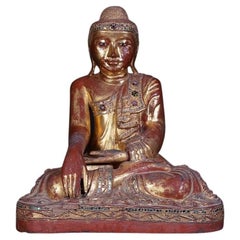 19th Century Burmese Mandalay Buddha Statue from Burma