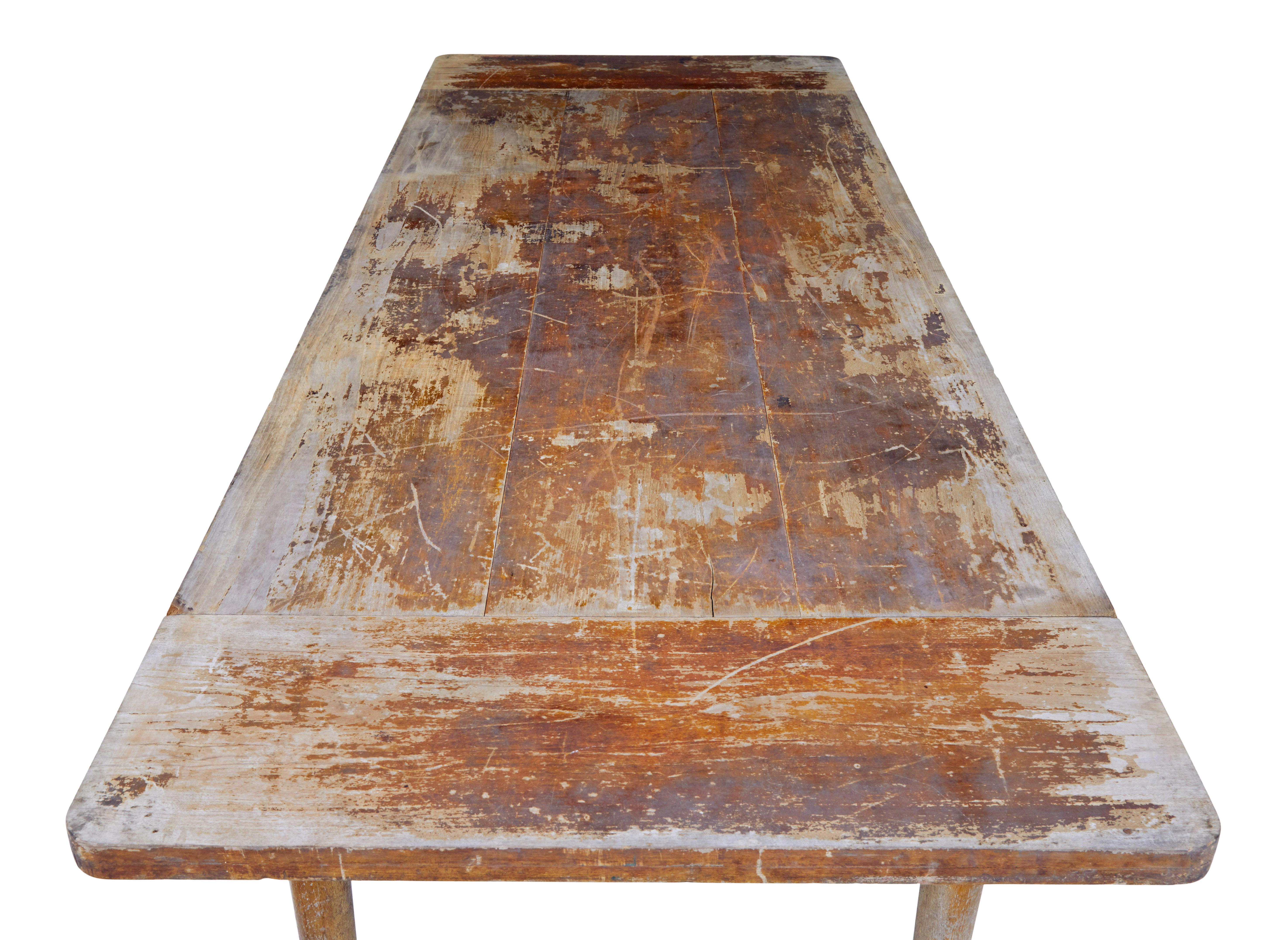 Mesa de aldea birmana de teca pintada del siglo XIX en Bueno Estado en Debenham, Suffolk