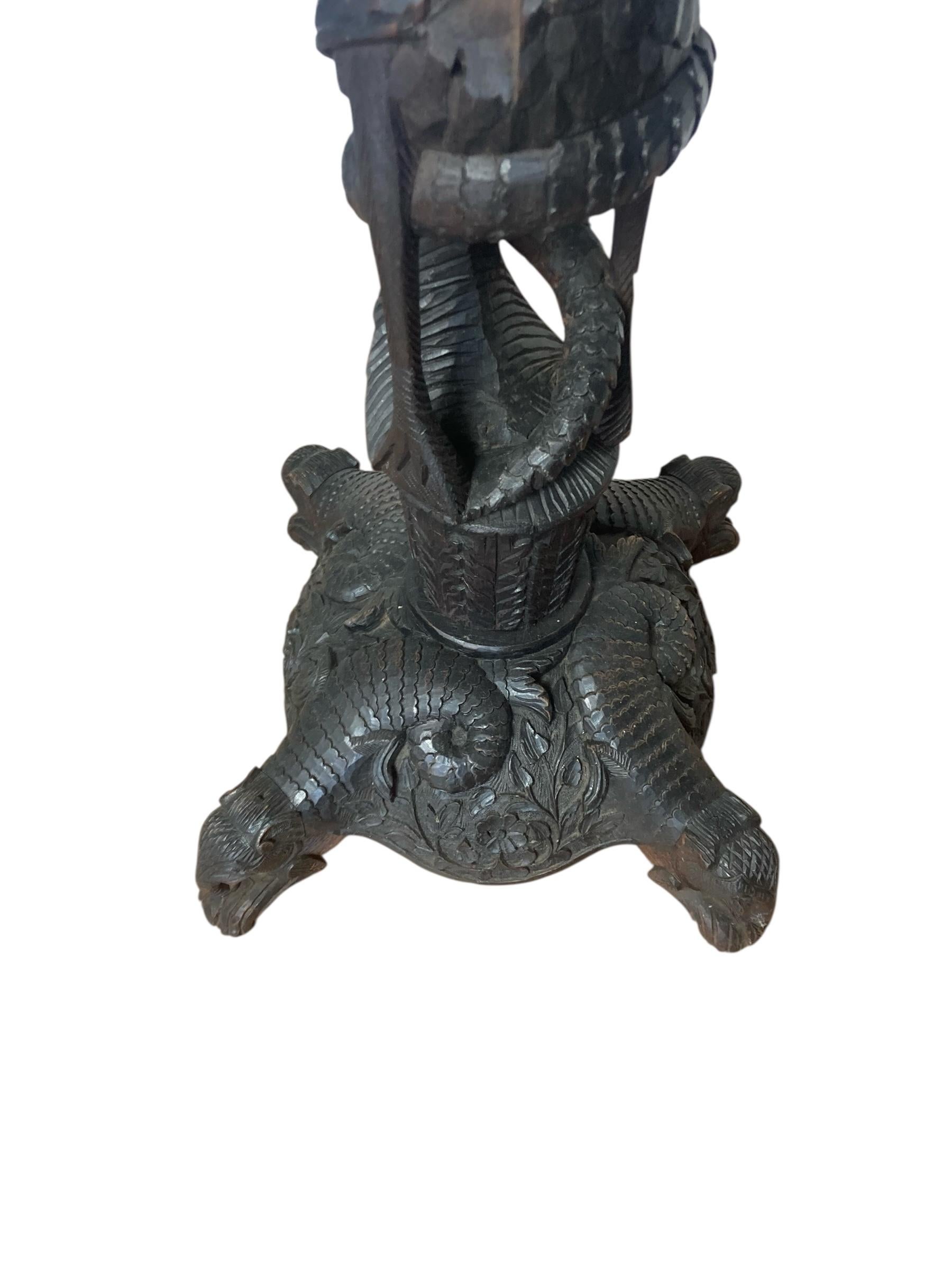 19th Century Burmese Rosewood Jardinere or Torchere For Sale 6