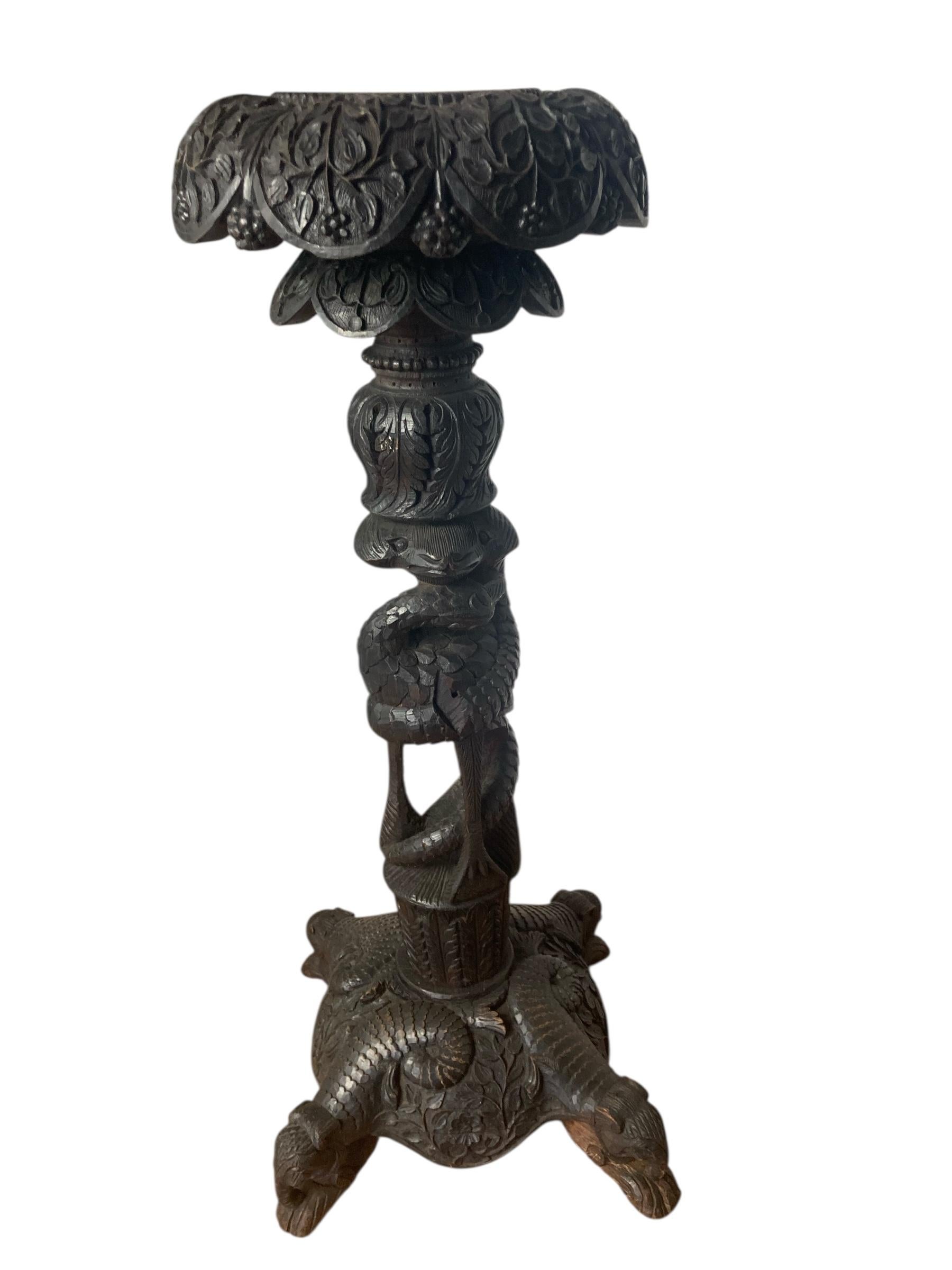 19th Century Burmese Rosewood Jardinere or Torchere In Good Condition For Sale In Bishop's Stortford, GB