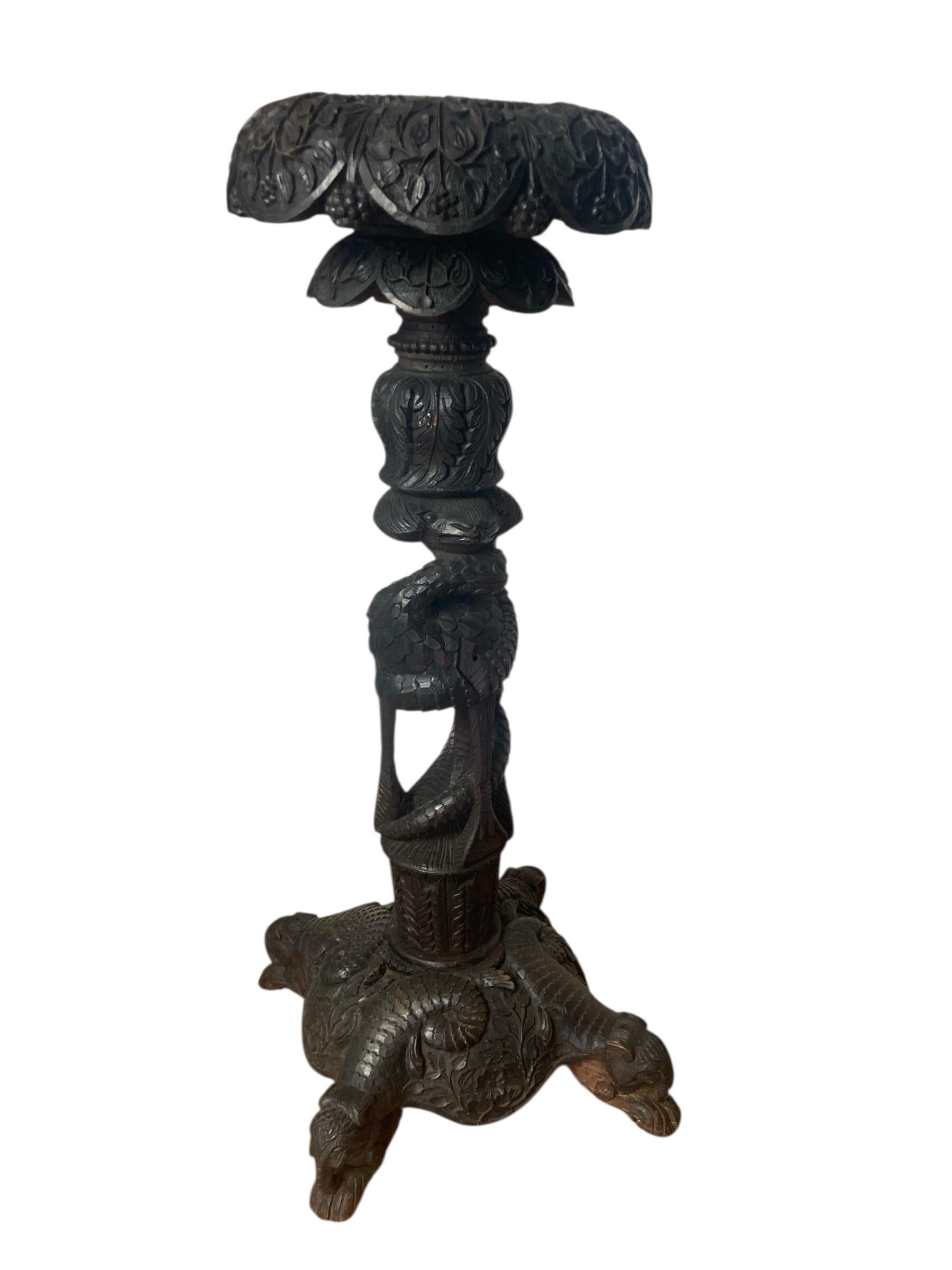 19th Century Burmese Rosewood Jardinere or Torchere For Sale 1