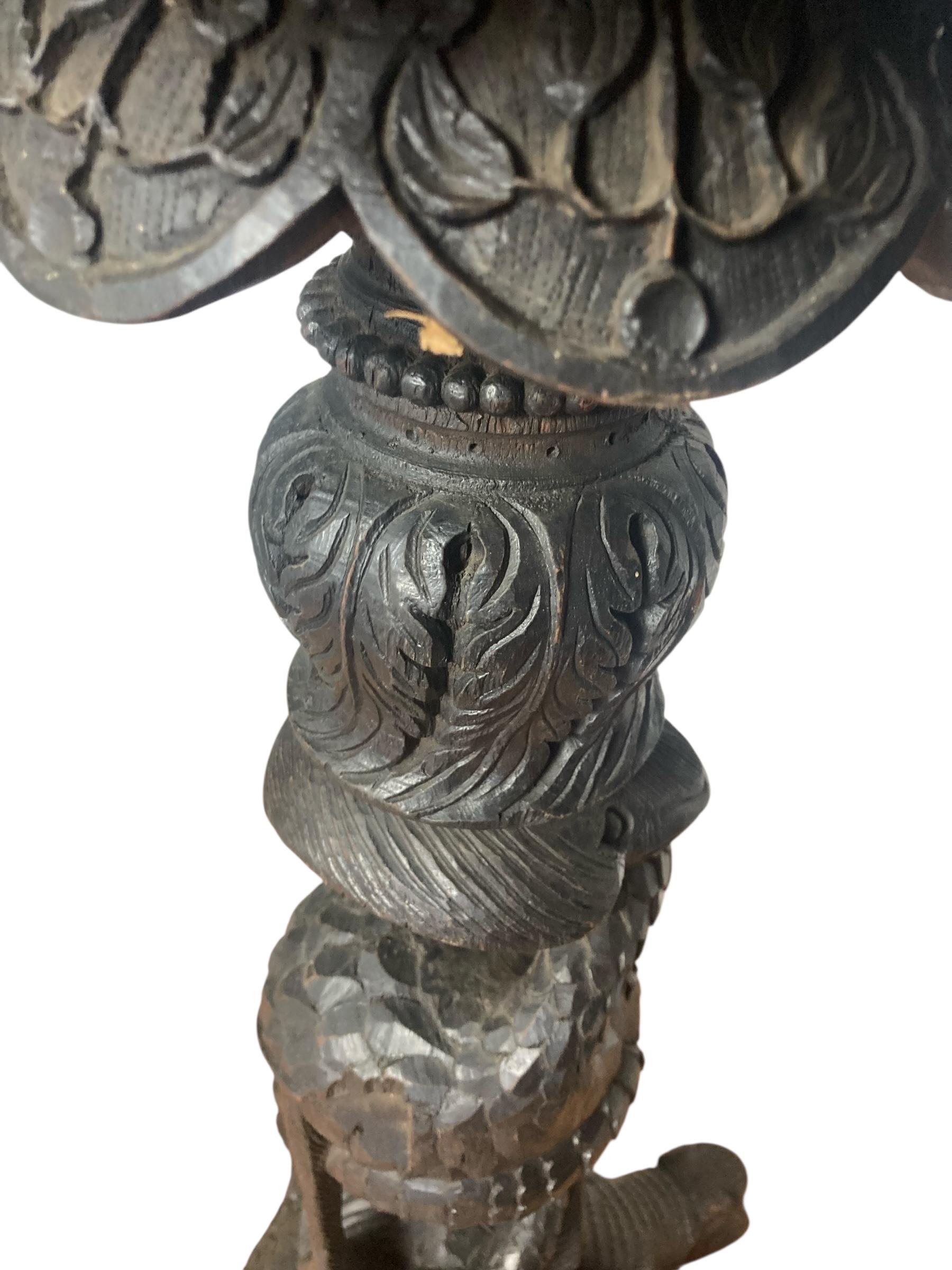 19th Century Burmese Rosewood Jardinere or Torchere For Sale 4