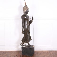 Buddha di bronzo birmano tailandese del 18° secolo