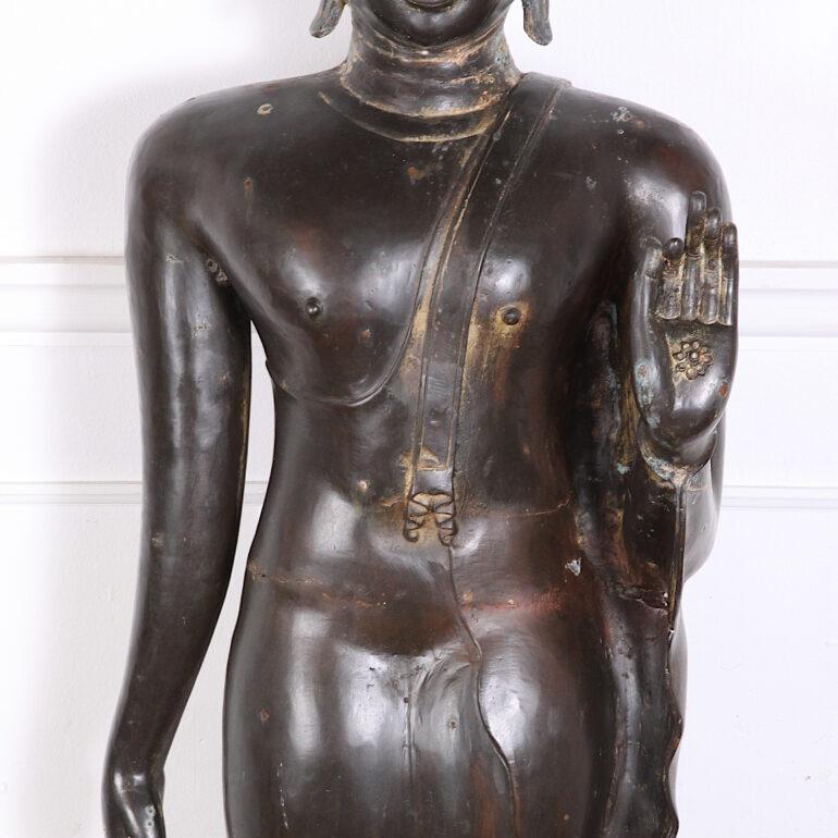 18th Century Burmese Thai Bronze Buddha In Good Condition For Sale In Vancouver, British Columbia