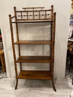 Etagere in bambù bruciato del XIX secolo