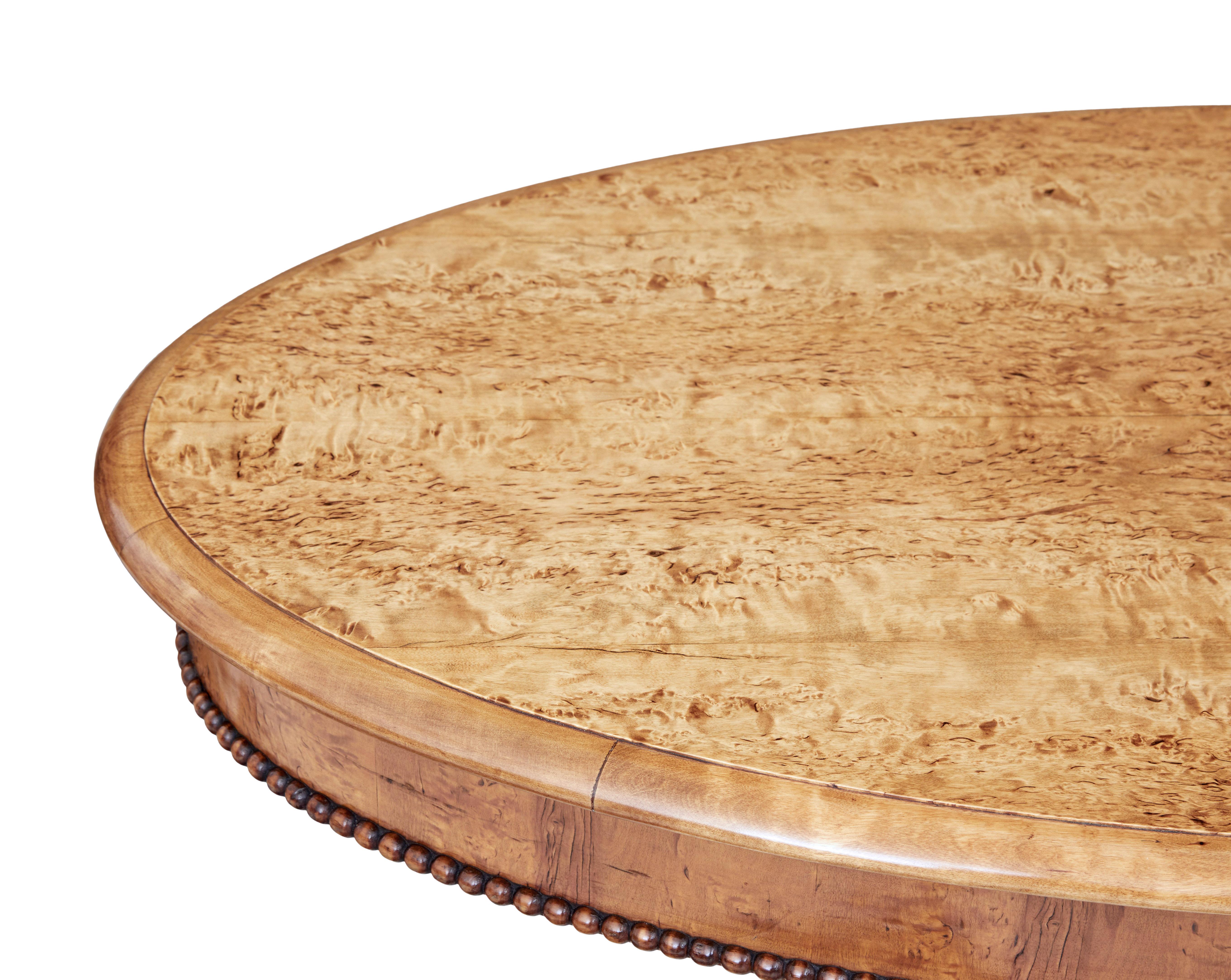 Victorian 19th Century Burr Birch Oval Occasional Table