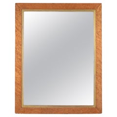 19th century burr maple mirror