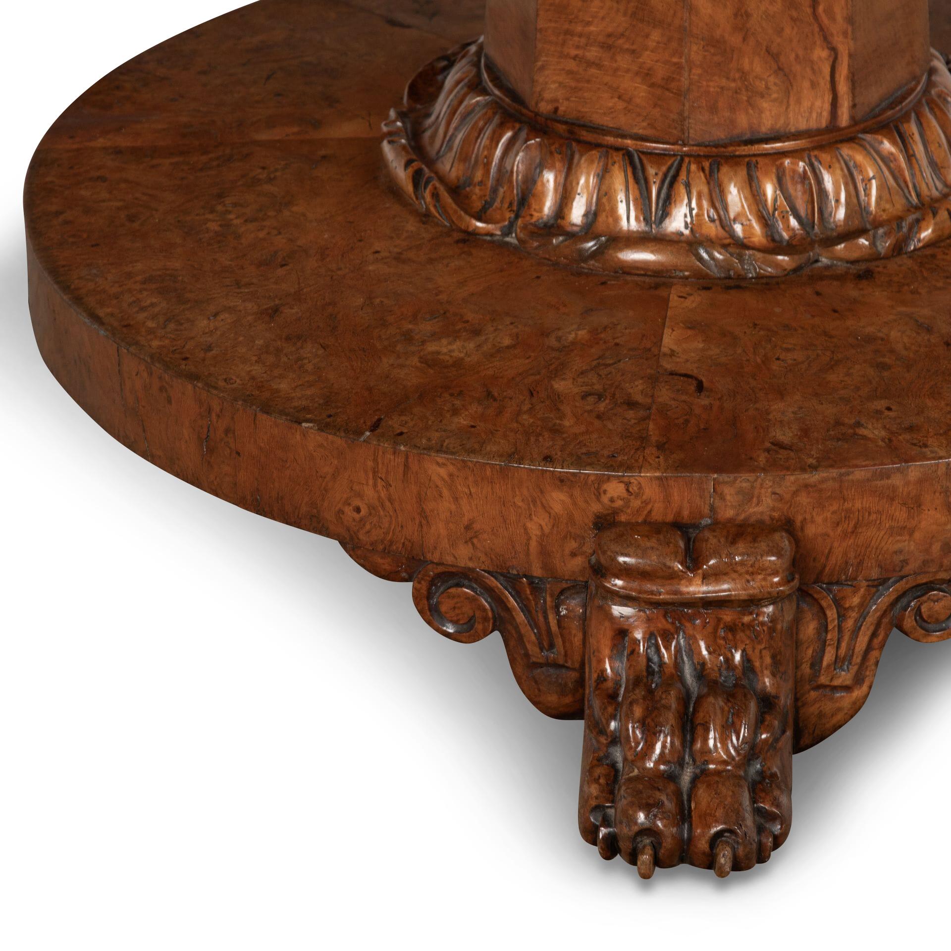 19th Century Burr Oak Centre Table For Sale 4