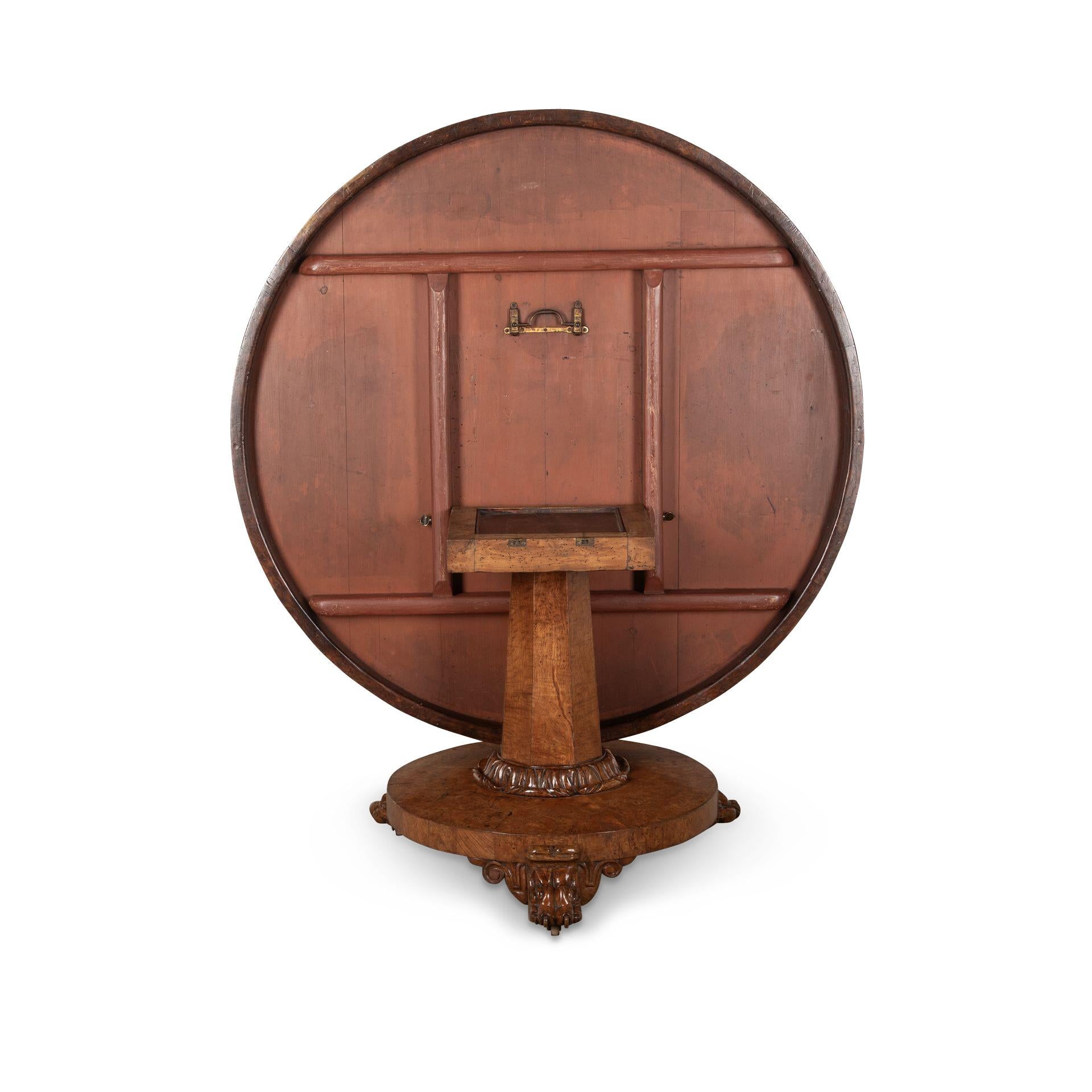 19th Century Burr Oak Centre Table For Sale 5