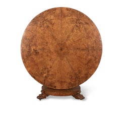 19th Century Burr Oak Centre Table