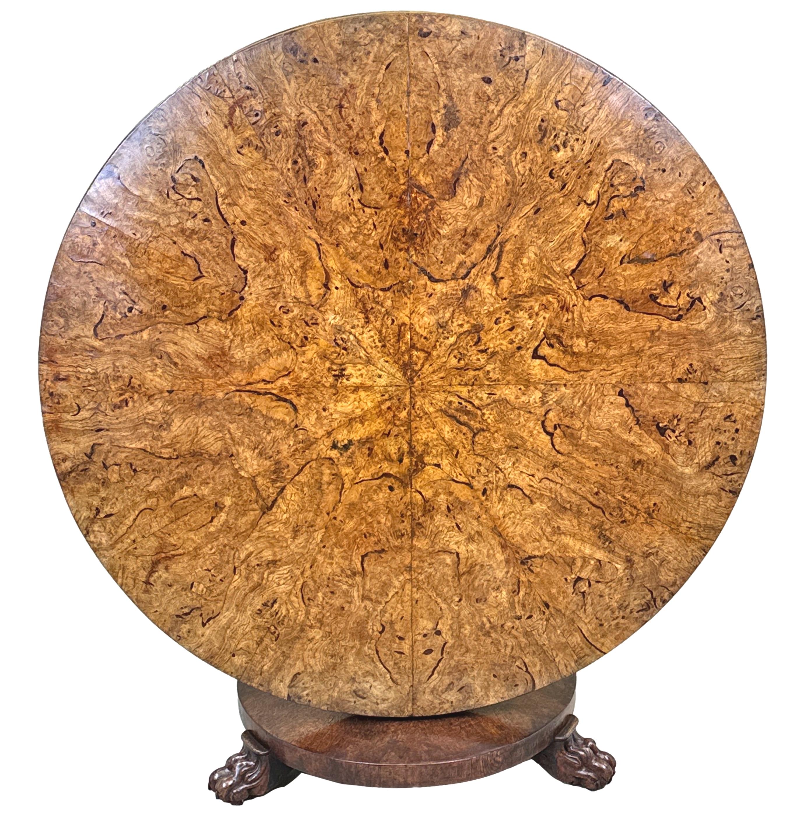 19th Century Burr Oak Centre Table 1