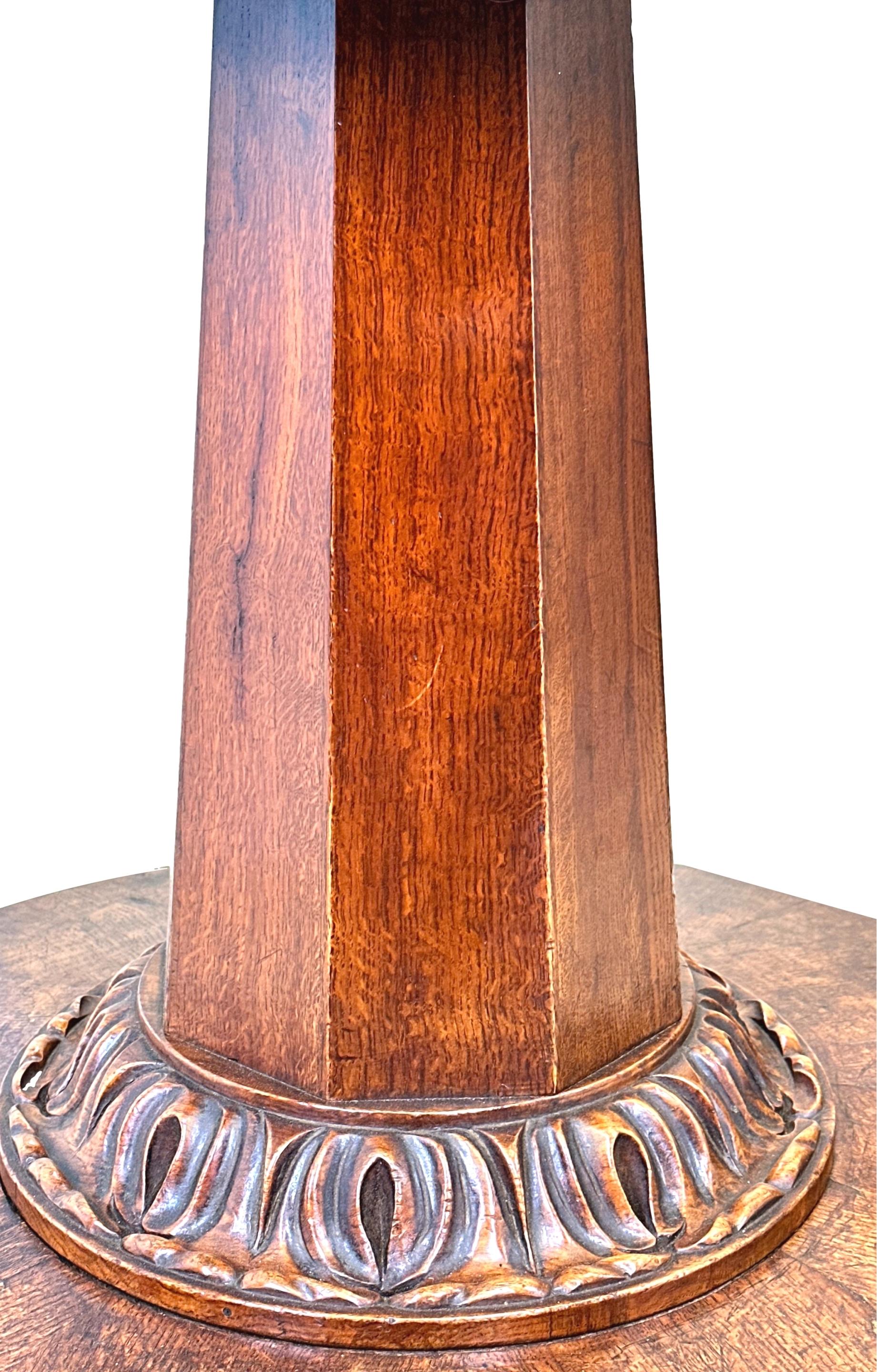 19th Century Burr Oak Centre Table 2