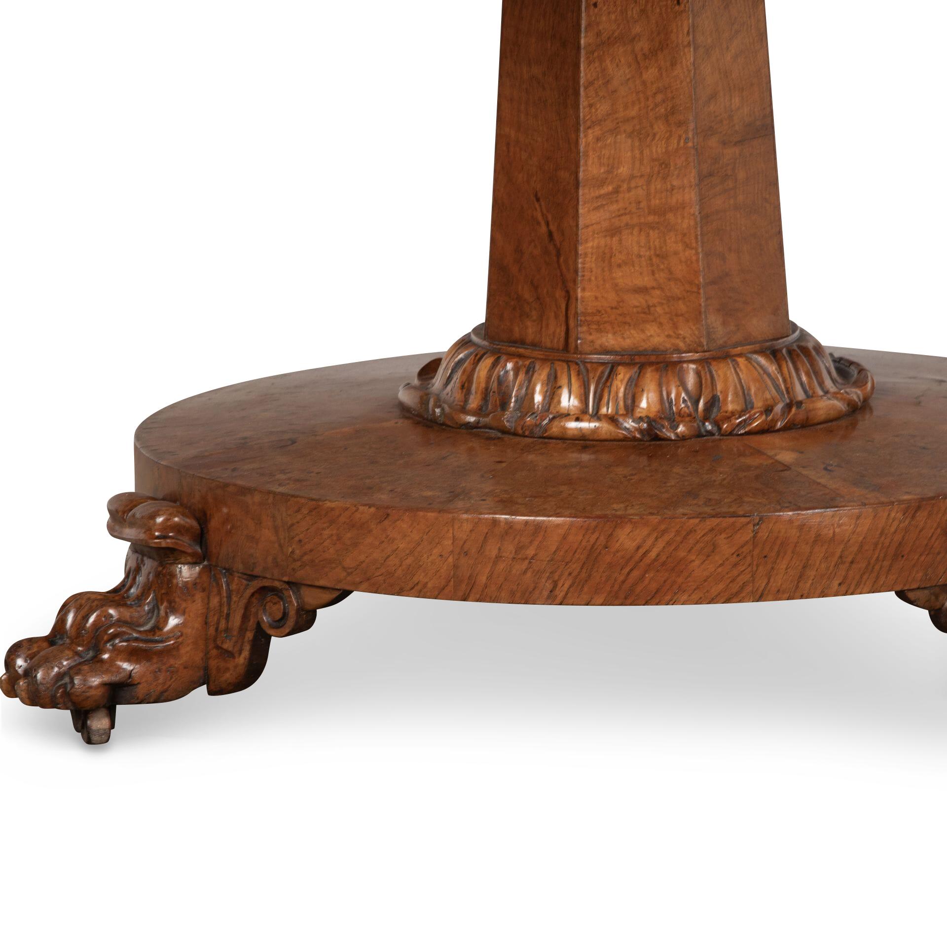 19th Century Burr Oak Centre Table For Sale 2