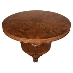 Antique 19th Century Burr Oak Centre Table