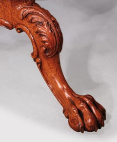 19th Century Burr Oak Writing Table