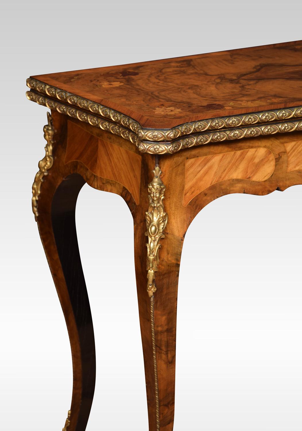 19th Century Burr Walnut and Kingwood Card Table In Good Condition In Cheshire, GB