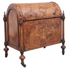 19th Century Burr Walnut and Marquetry Cellarette