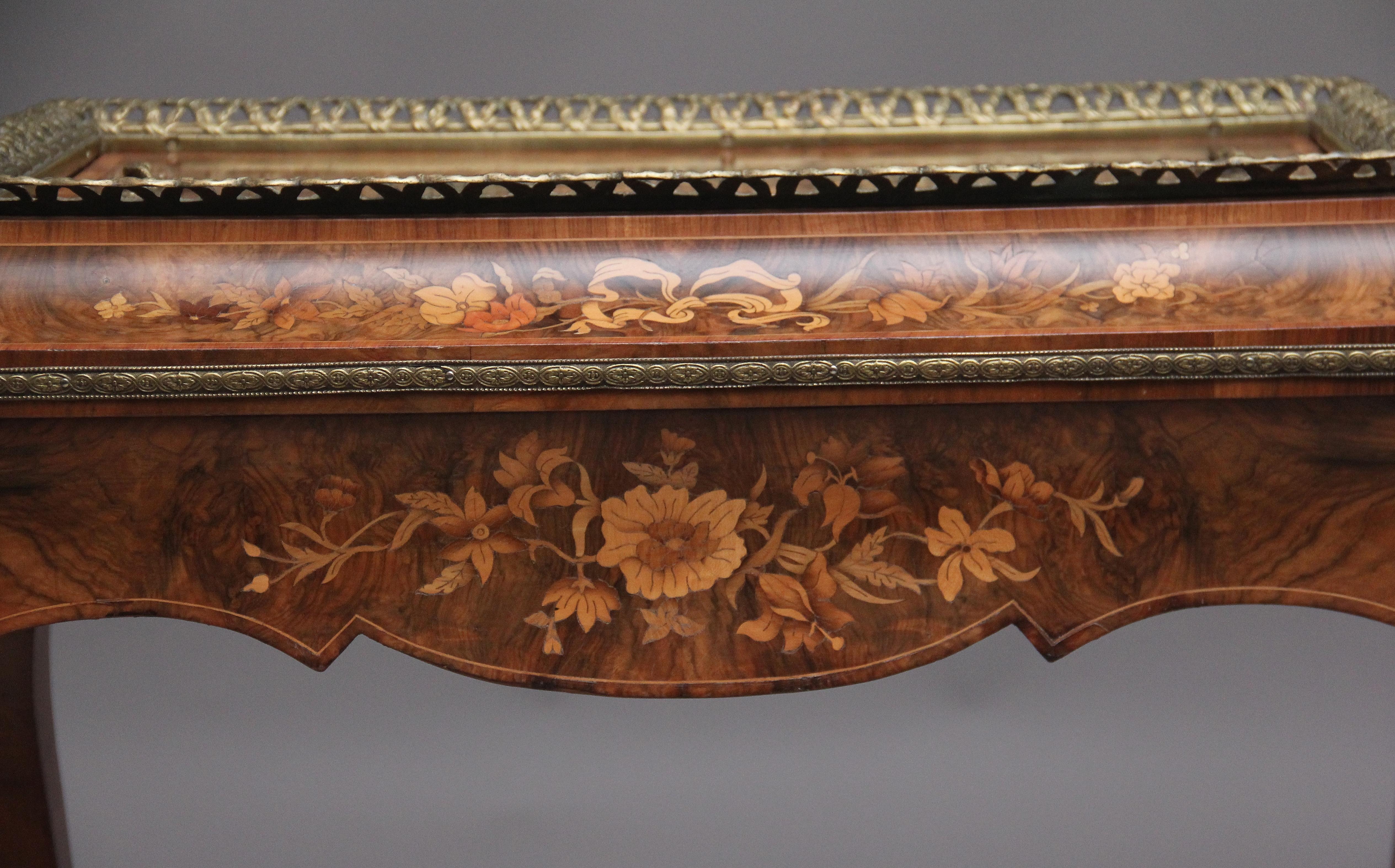 19th Century Burr Walnut and Marquetry Jardiniere For Sale 10