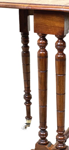 19th Century Burr Walnut Baby Sutherland Table