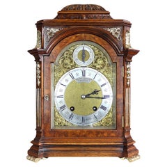 19th Century Burr Walnut Bracket Clock by Lenzkirch